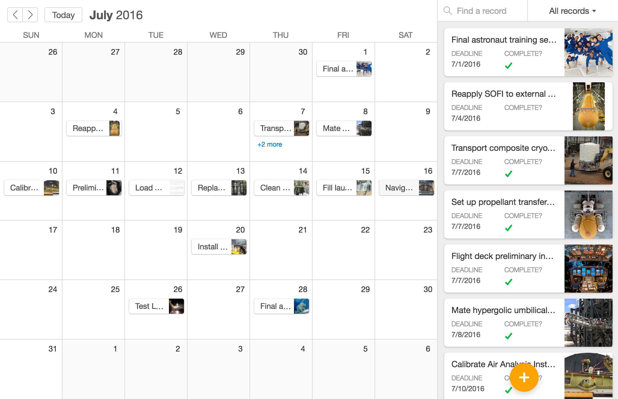 Airtable Calendar View