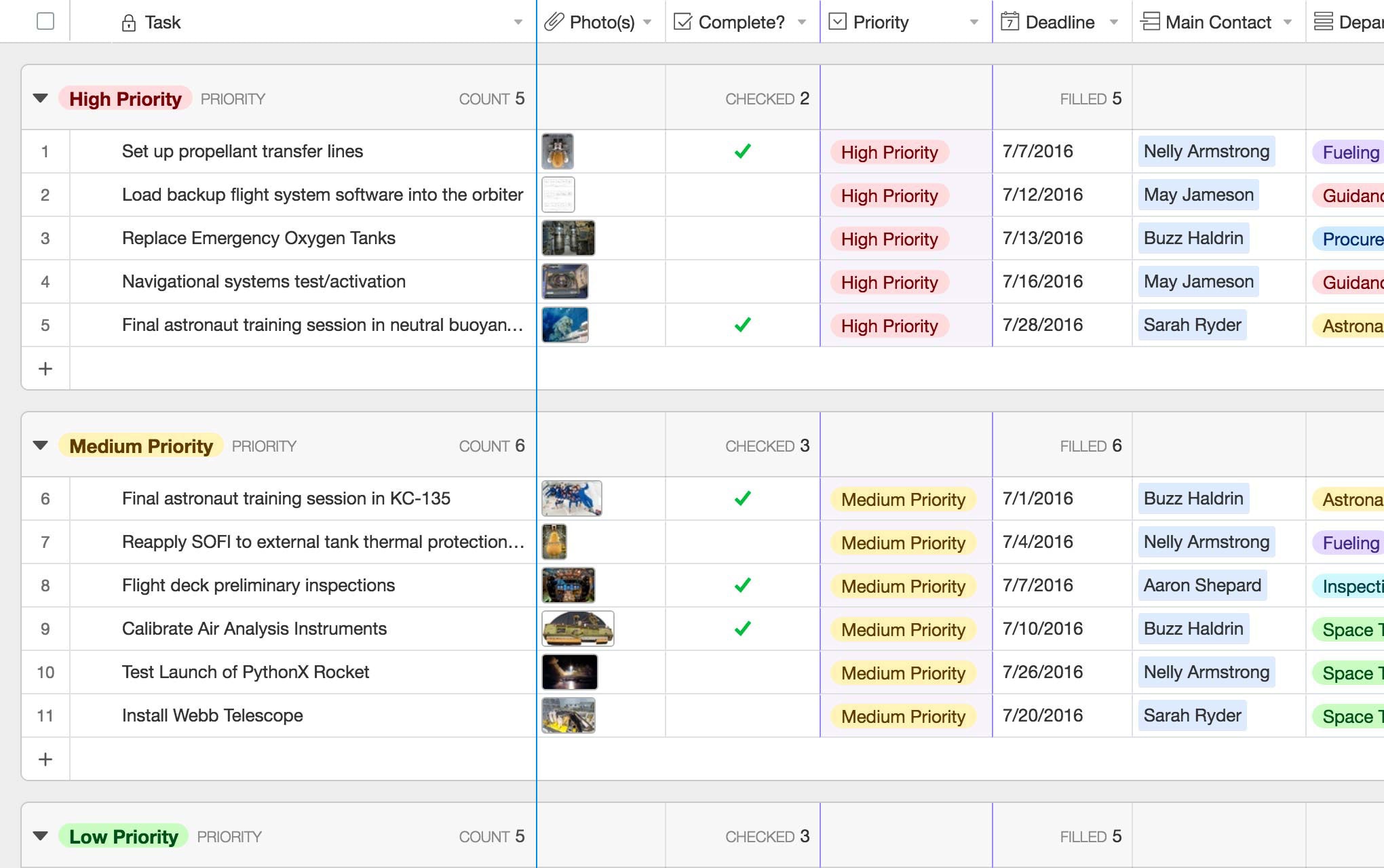 Airtable Grid View