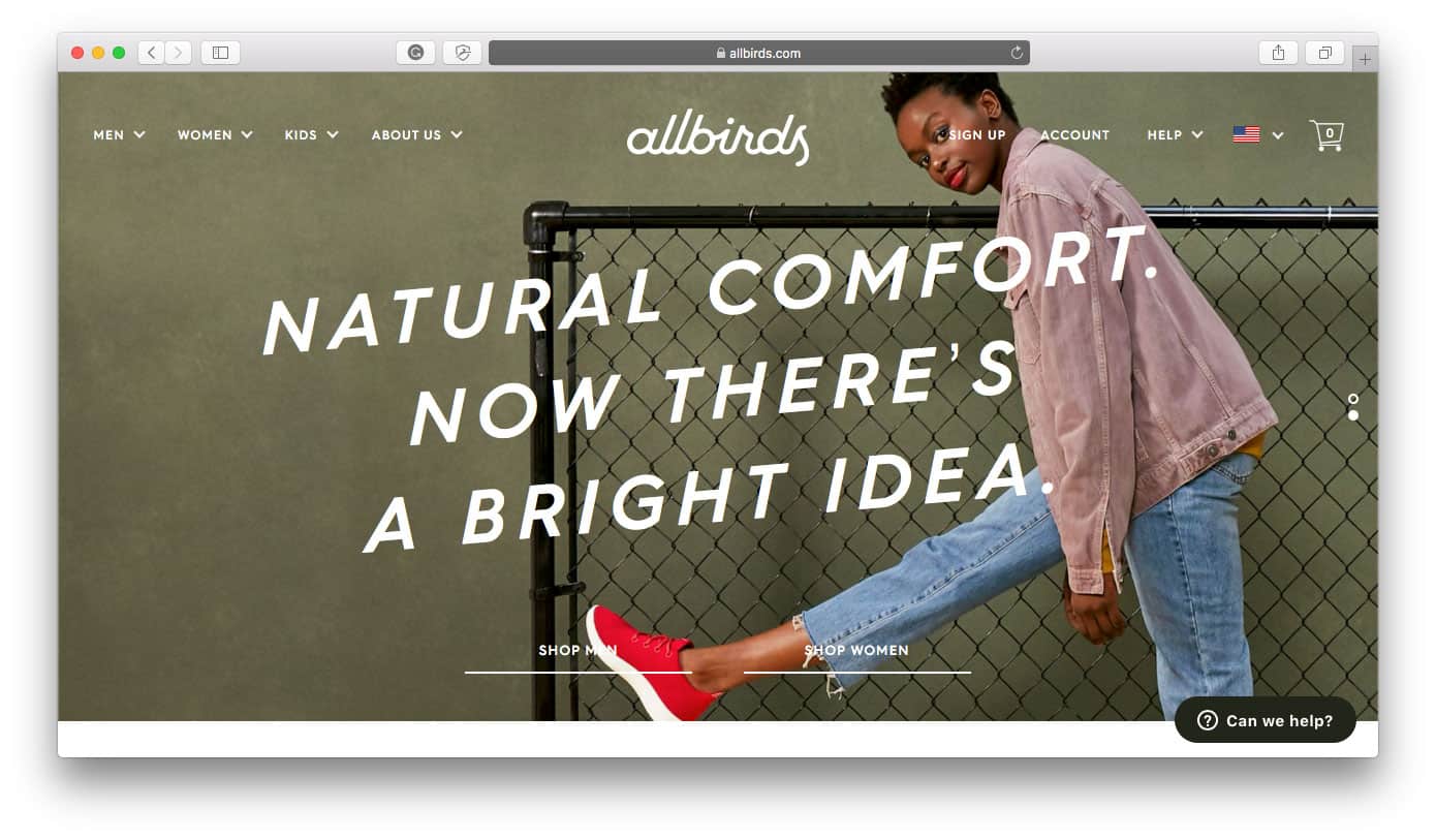 AllBirds Best Shopify Stores