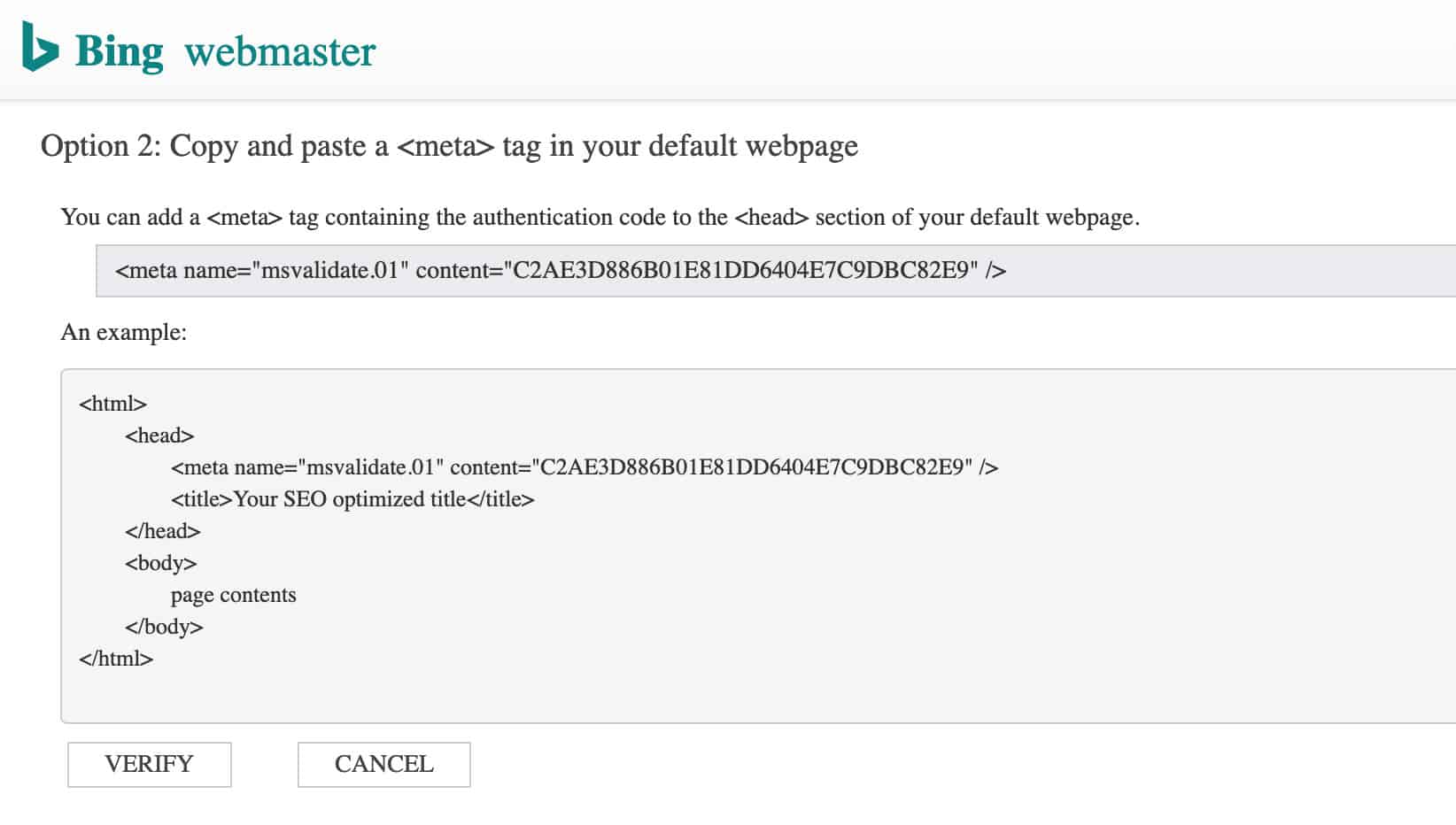 Bing Webmaster Tools Set Up Process