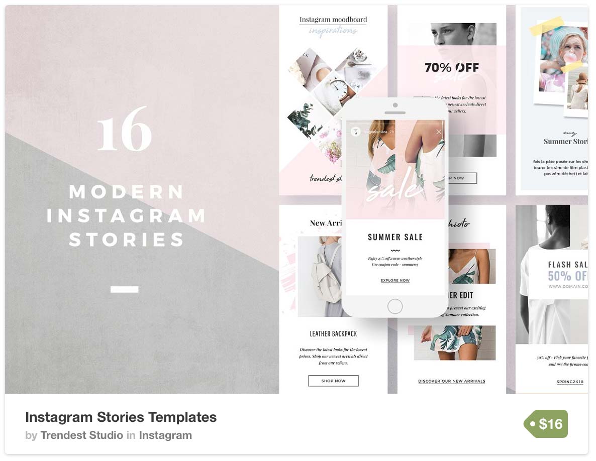 Bright & Modern Instagram Stories Template