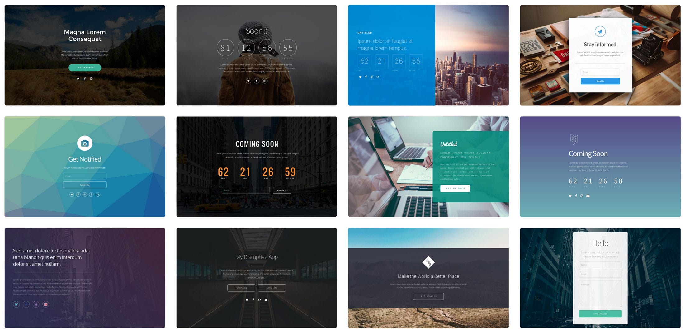 Landing Page Theme Templates