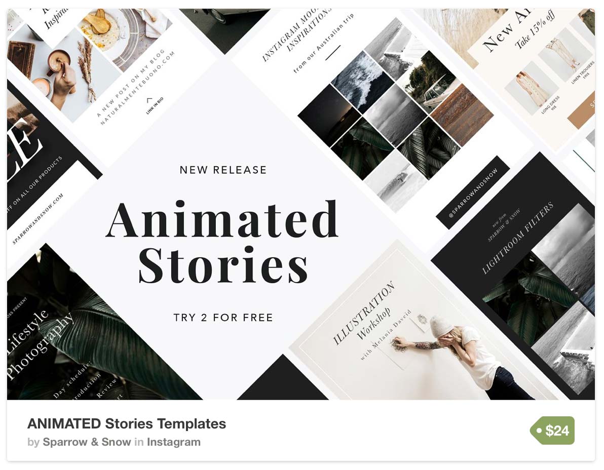 Clean & Modern Instagram Stories Template