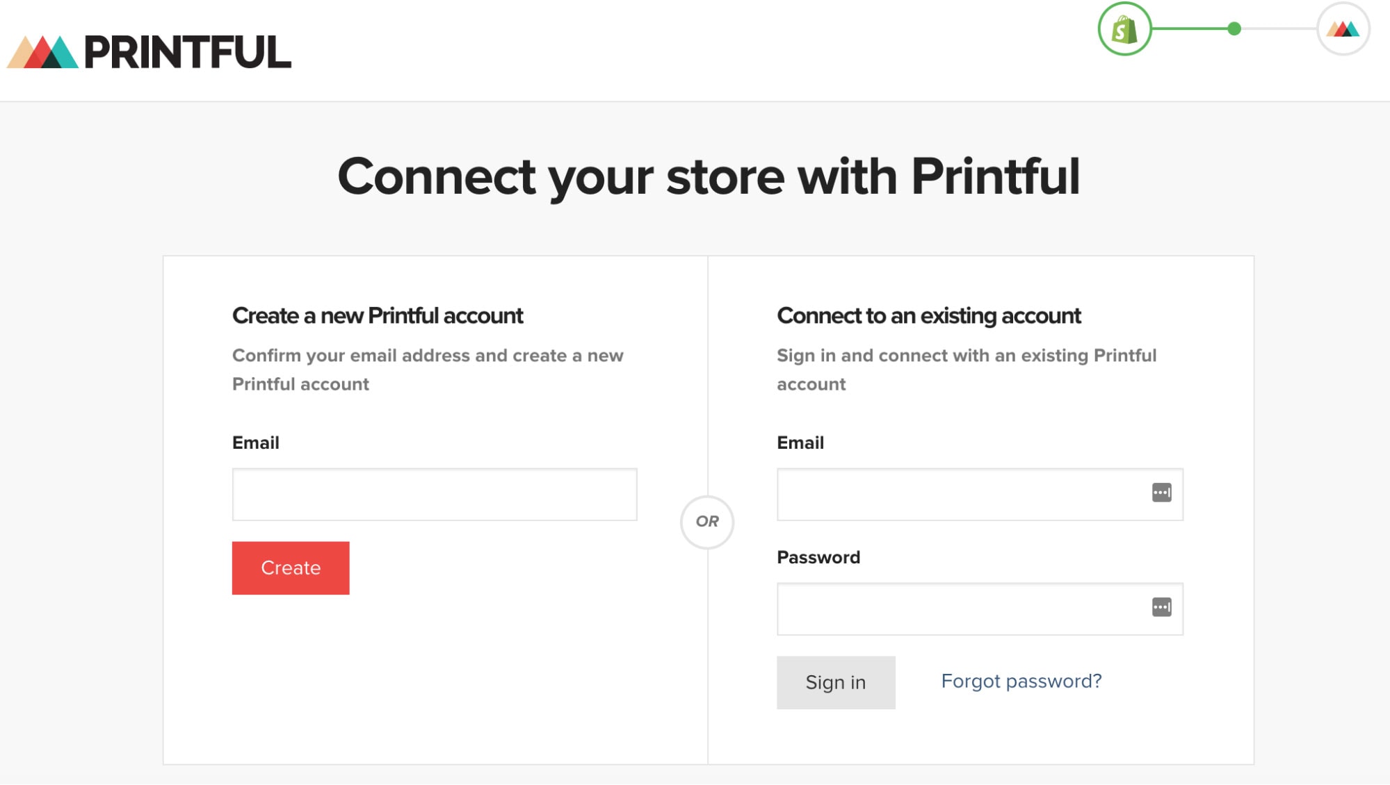 Connect Shopify Store with Printful