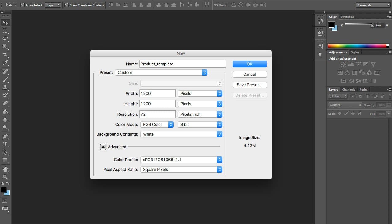 Create Product Image Templates in Photoshop 4