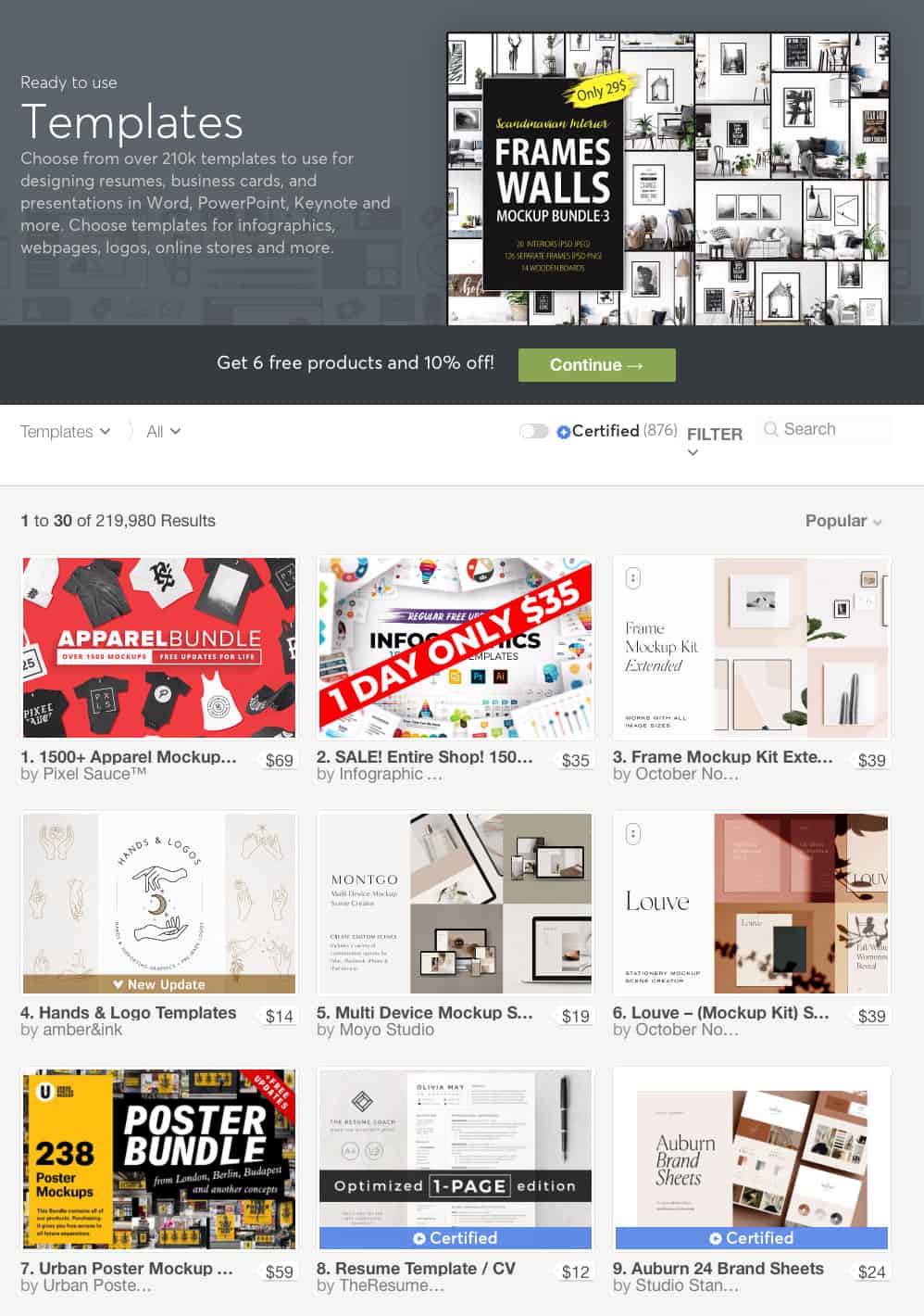 Creative Market Templates