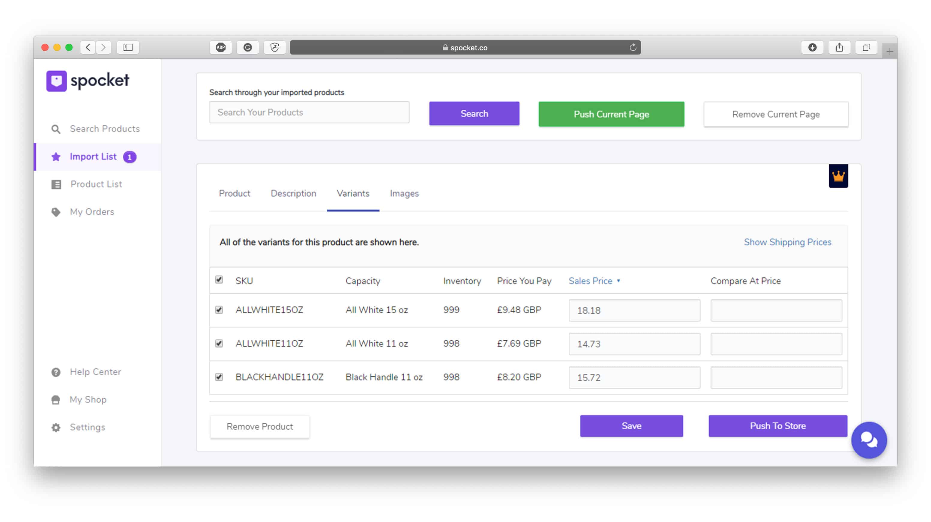 Customizing Product Variants