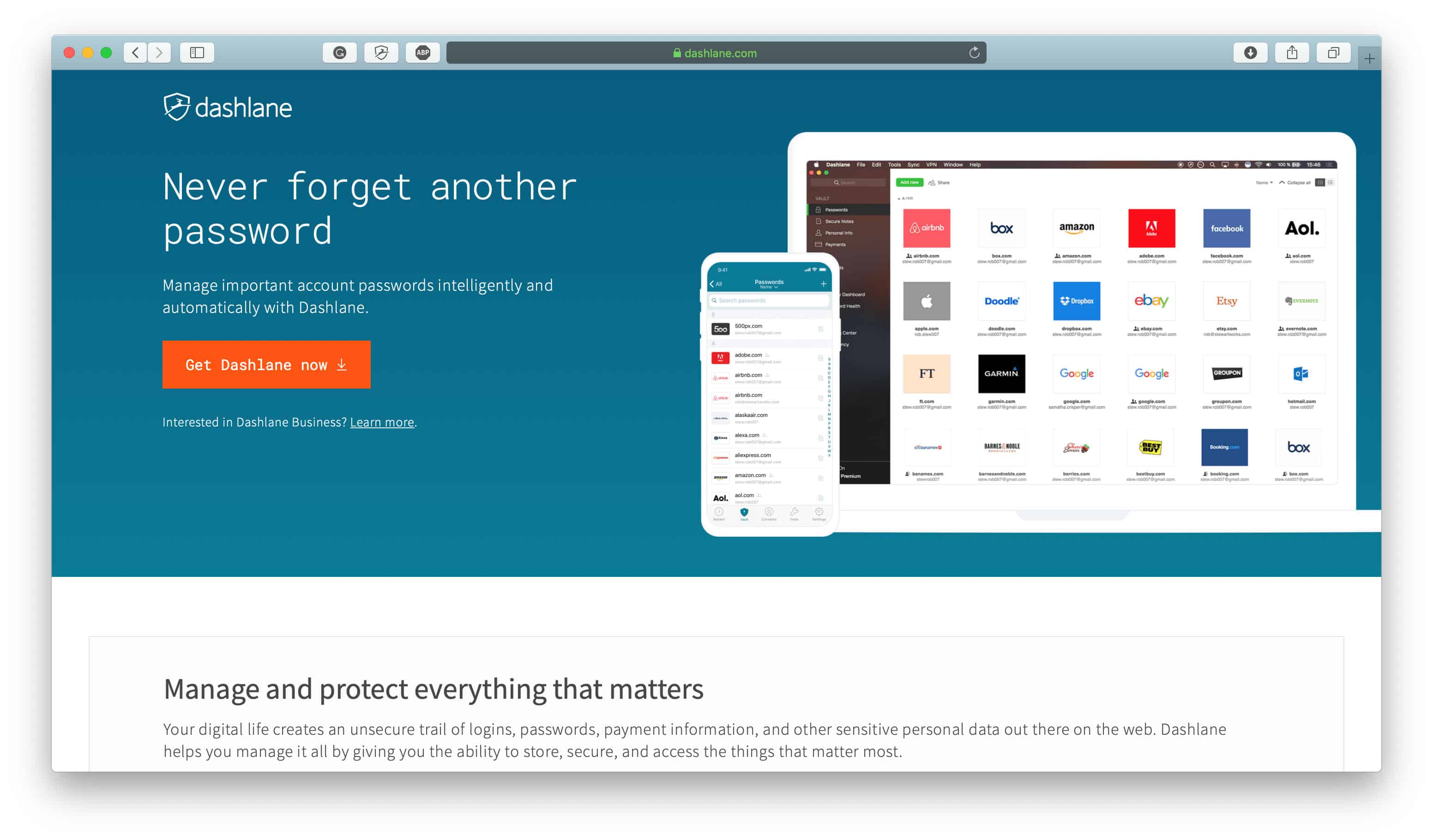 Dashlane Ecommerce Security