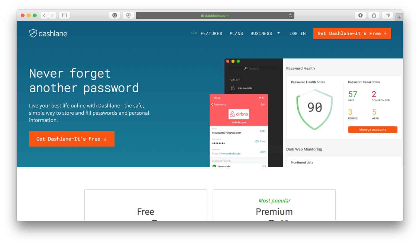 Dashlane Passwords for New Years Ritual