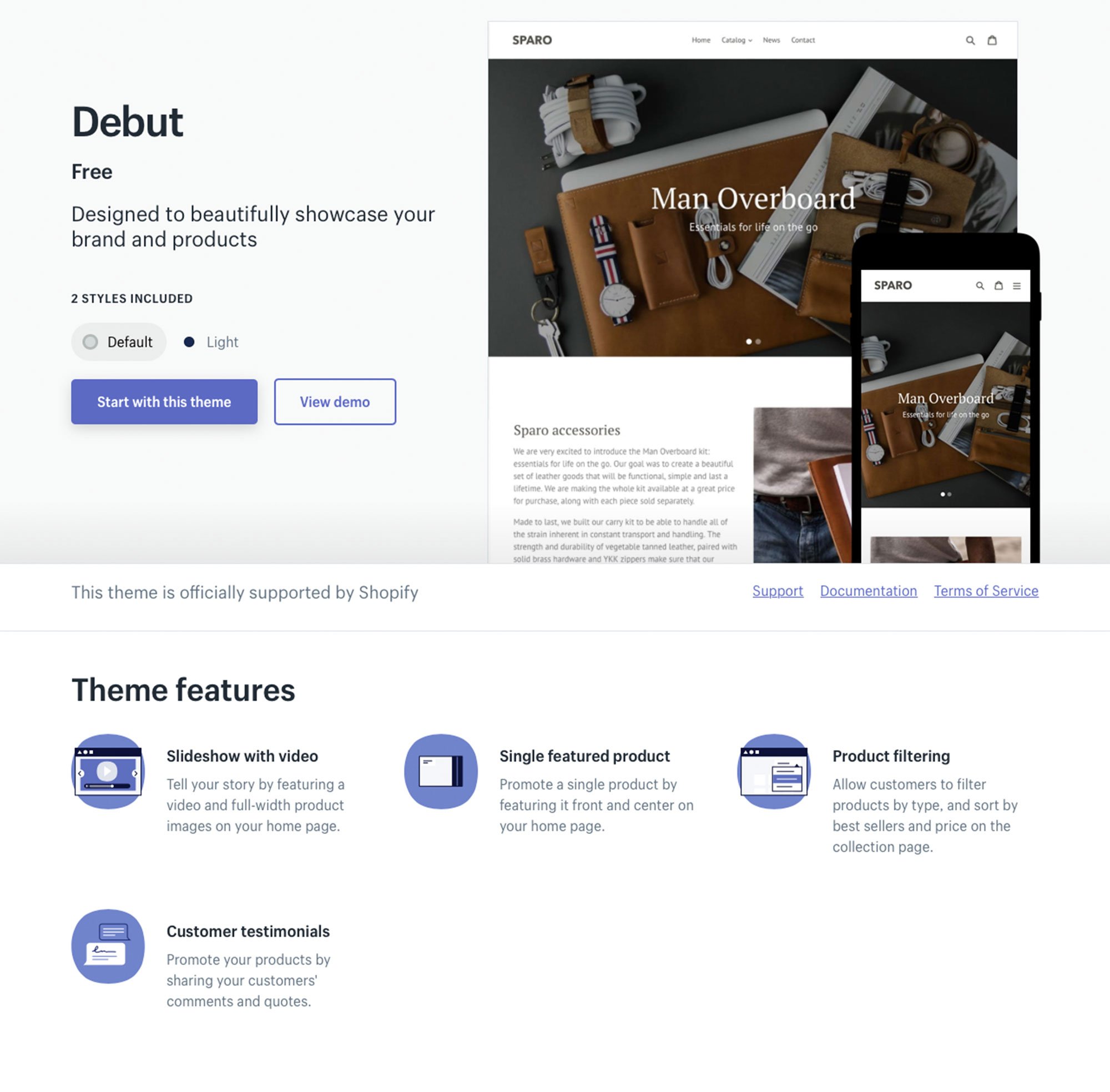 Debut Shopify Theme