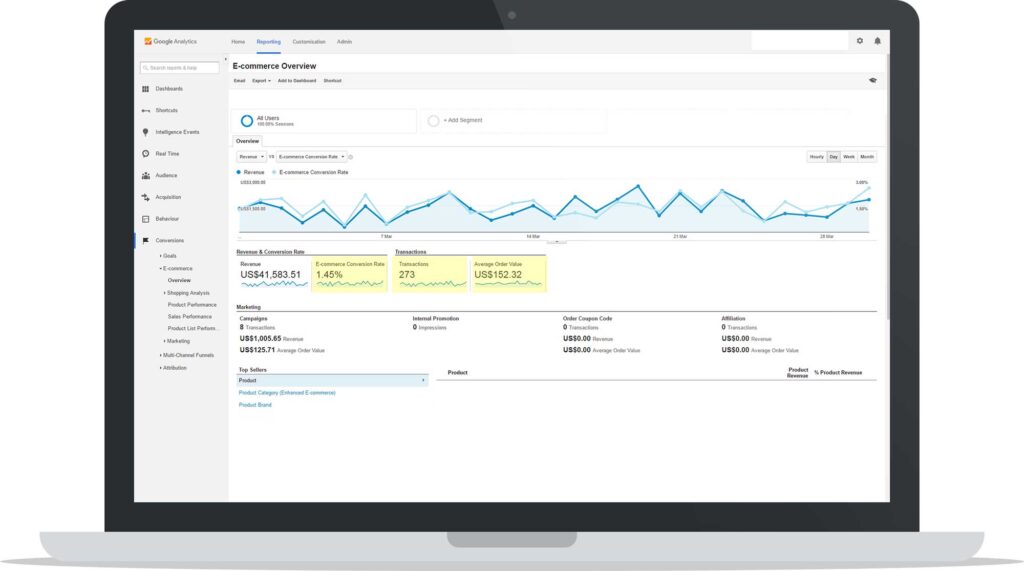 Ecommerce Google Analytics