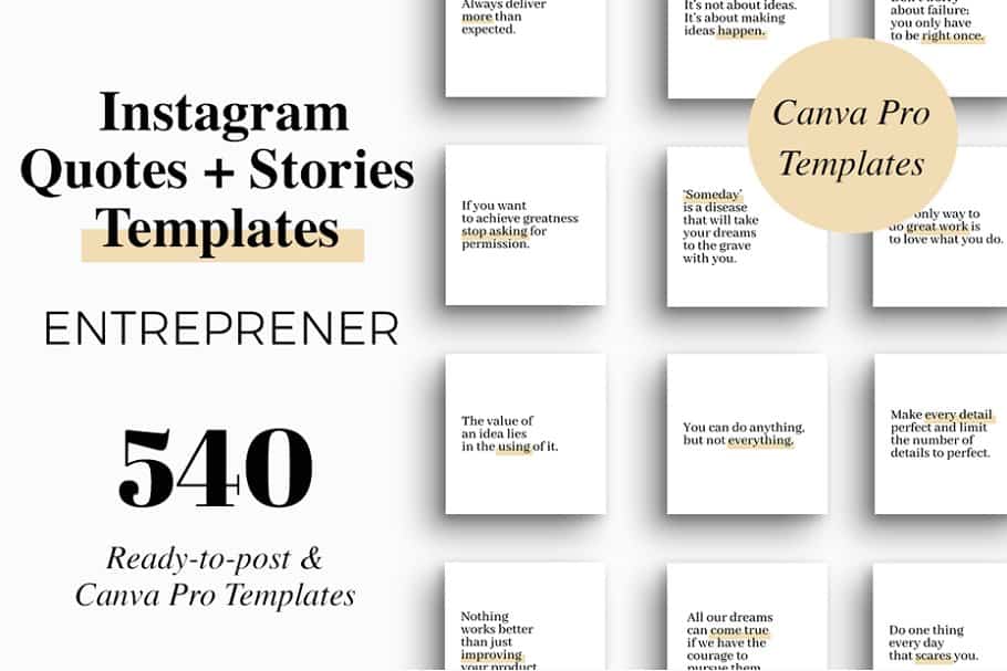 Entrepreneur Quote Instagram Templates