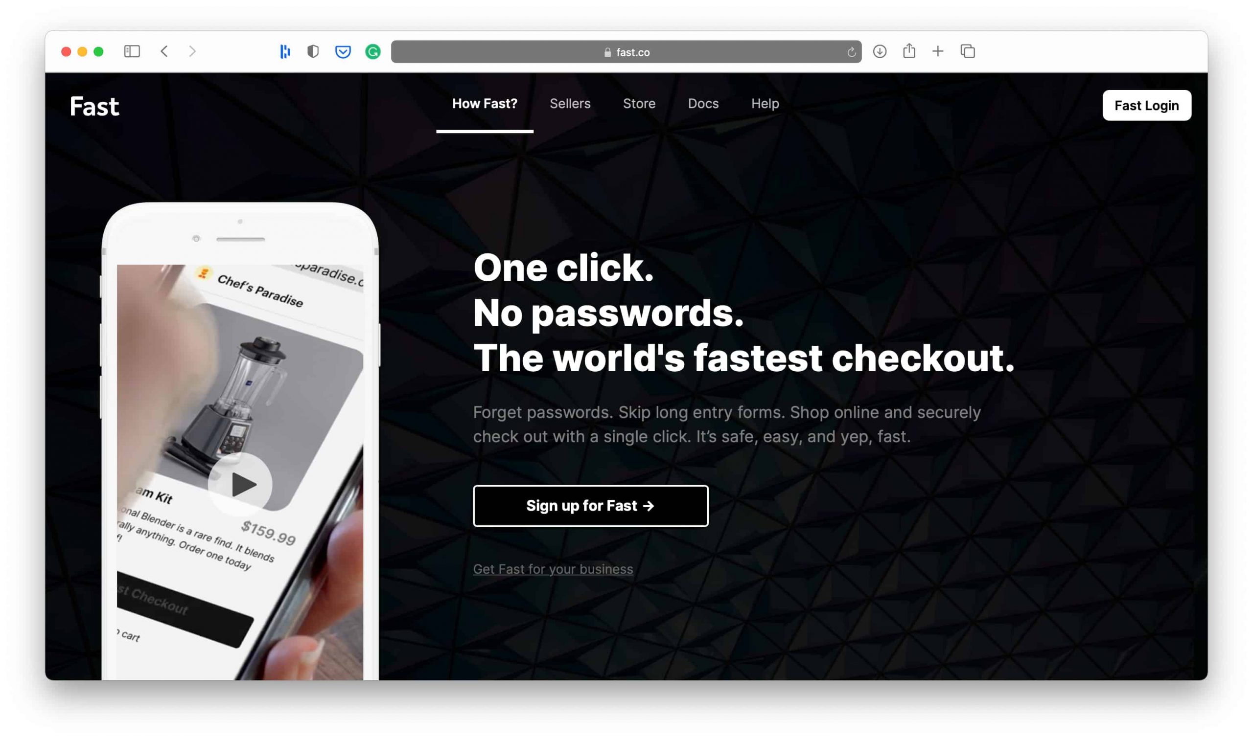 Fast One Click Checkout Platform