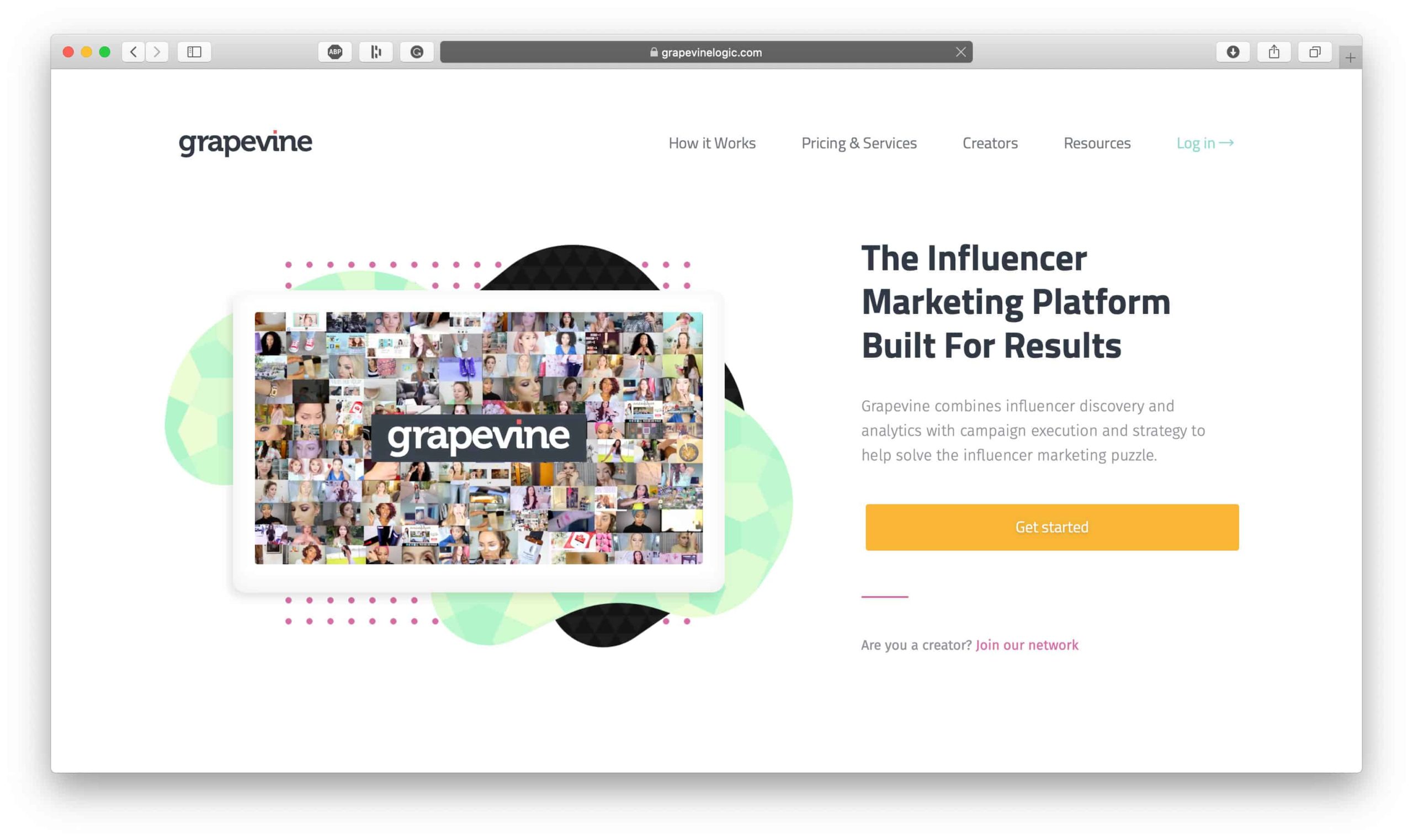 Grapevine Influencer Marketing Search Platform