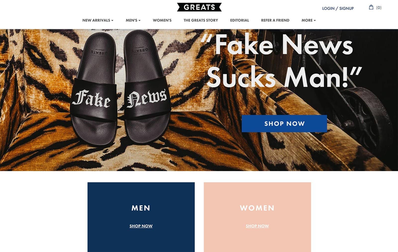 Greats Ecommerce Website Design