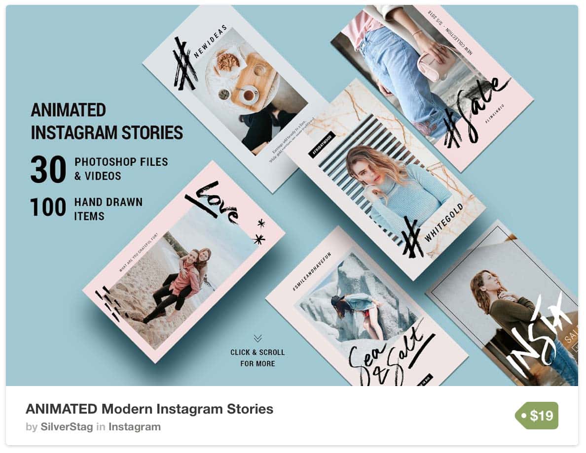 Hand Drawn Instagram Stories Template