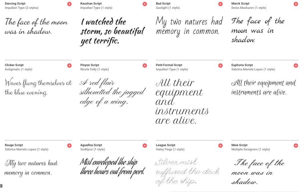 Handwriting Fonts for Logo Design