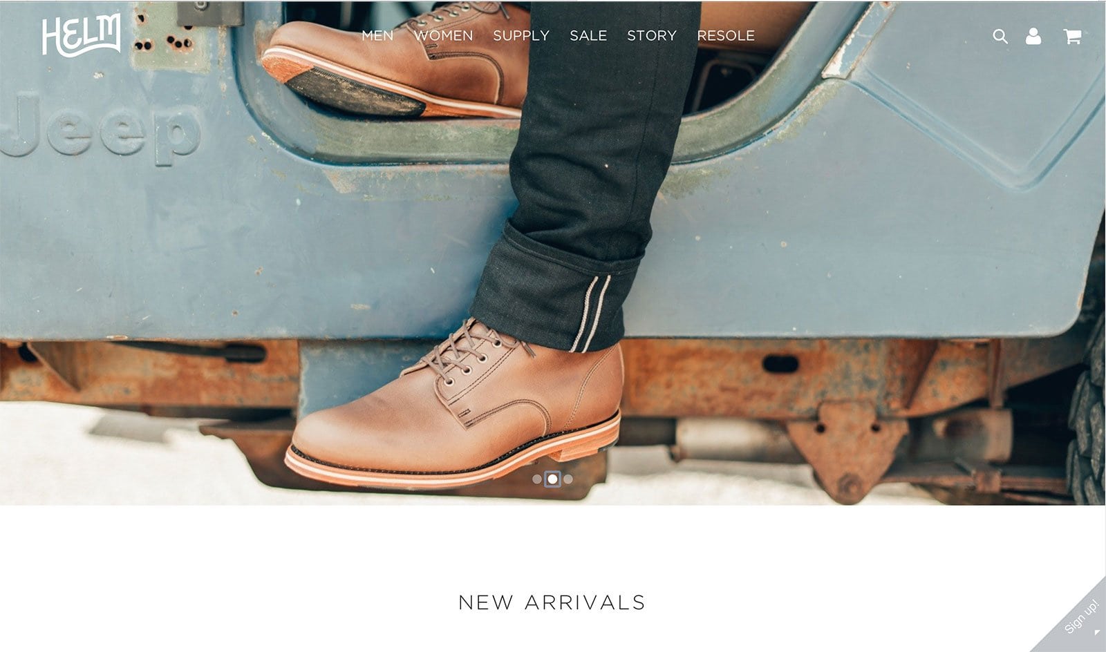 Helm Boots Ecommerce Website Design