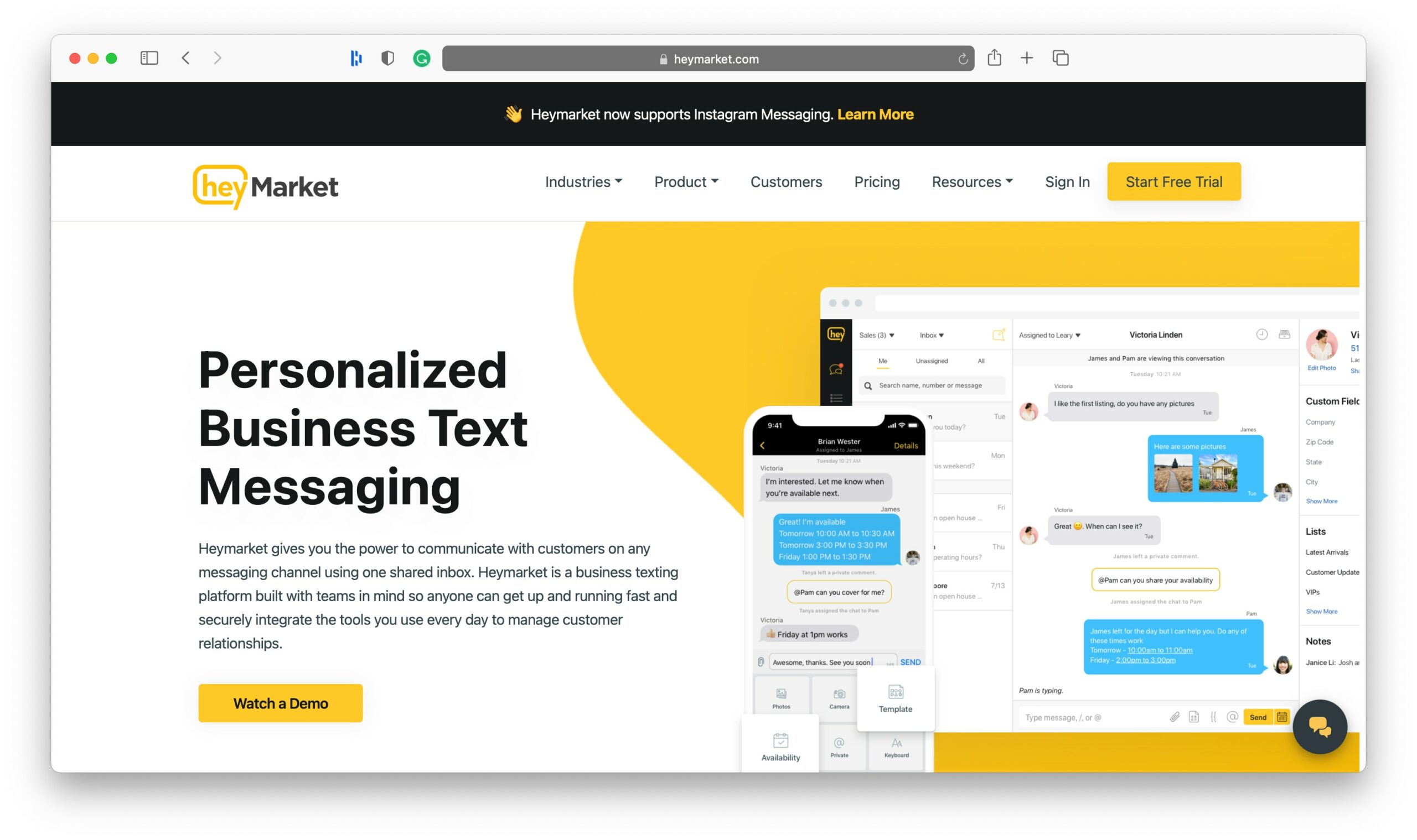 HeyMarket SMS Marketing Tools