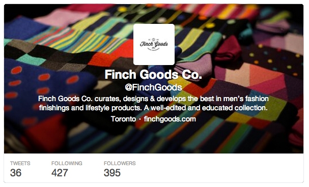 Finch Goods Co. Twitter Account - How to launch a business