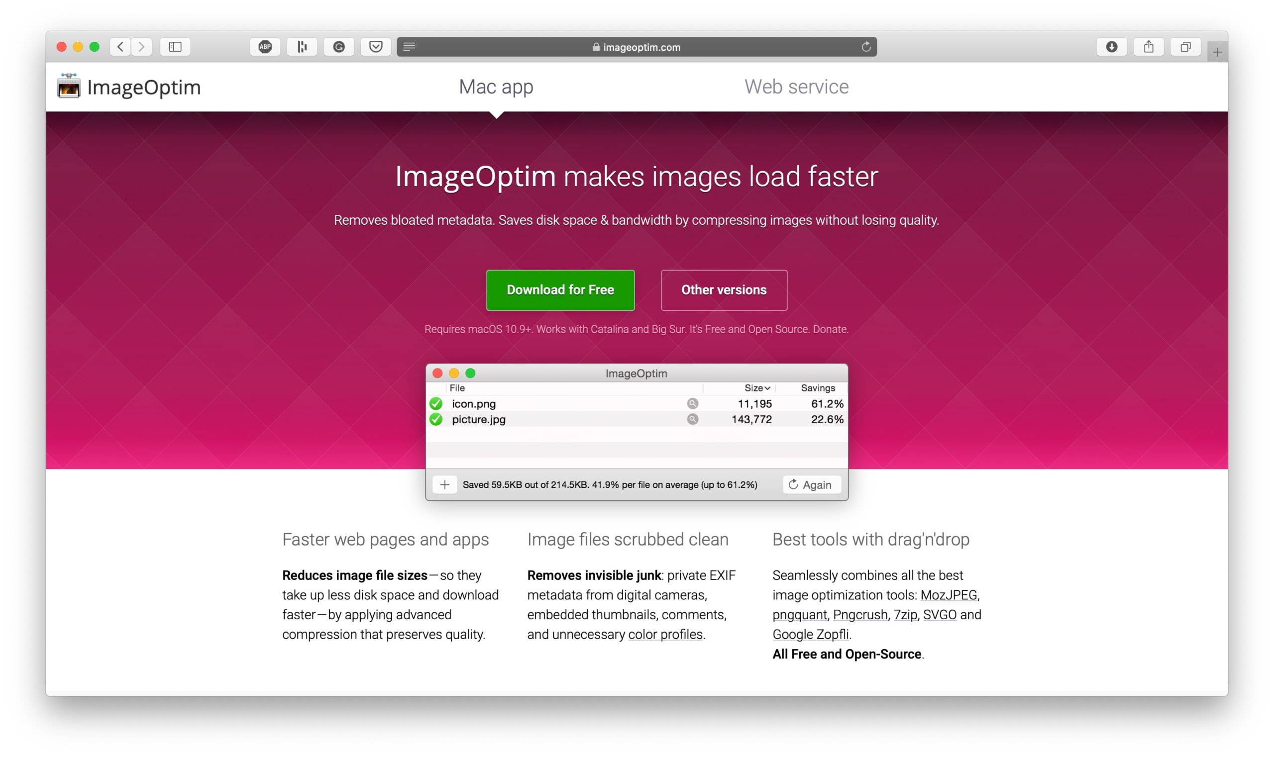 ImageOptim Productivity Apap