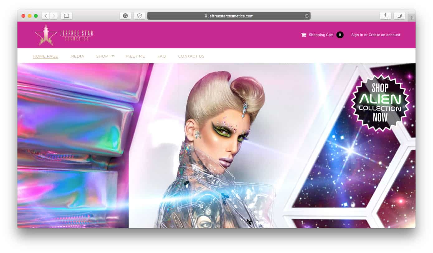 Jeffree Star Cosmetics Shopify Stores