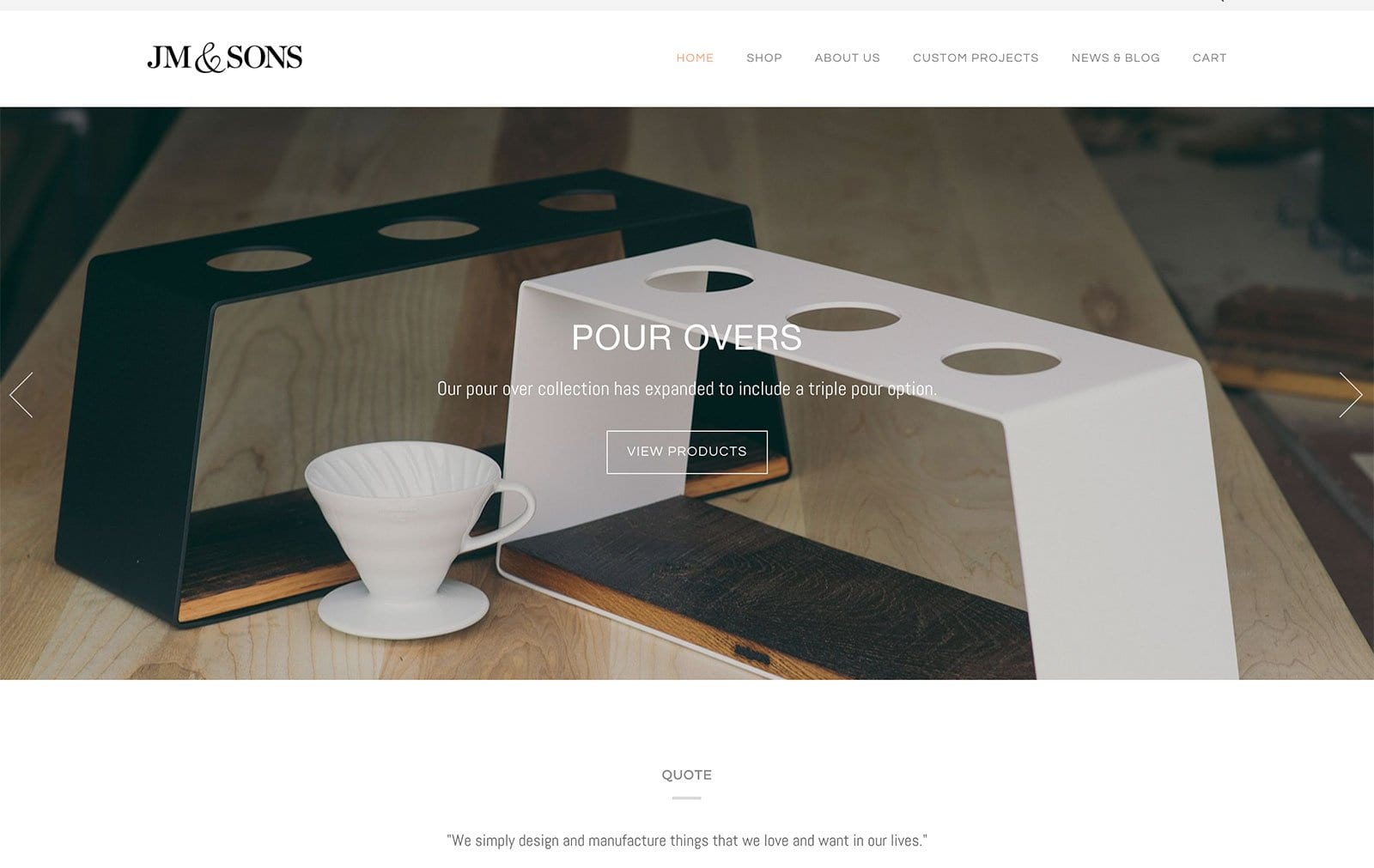 JM & Sons Ecommerce Website Design