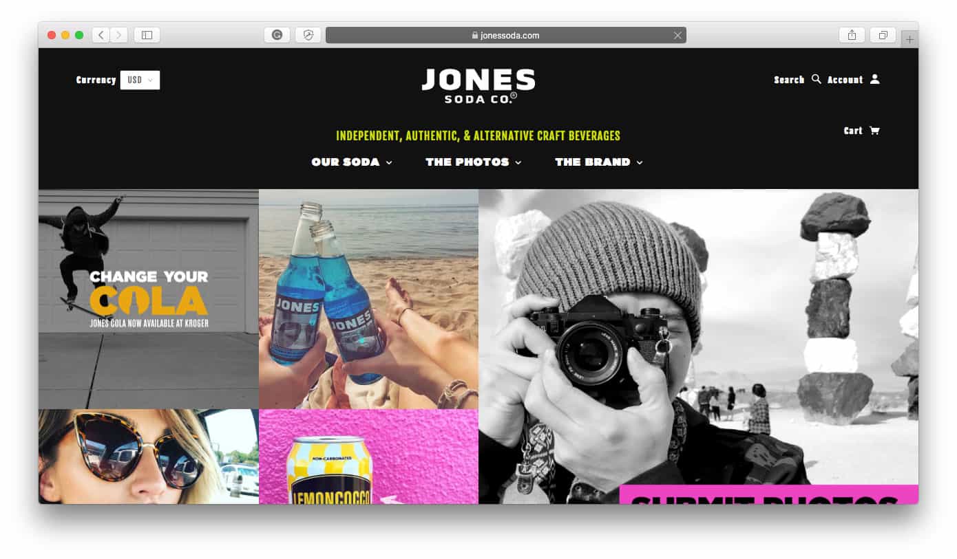 Jones Soda Top Shopify Store