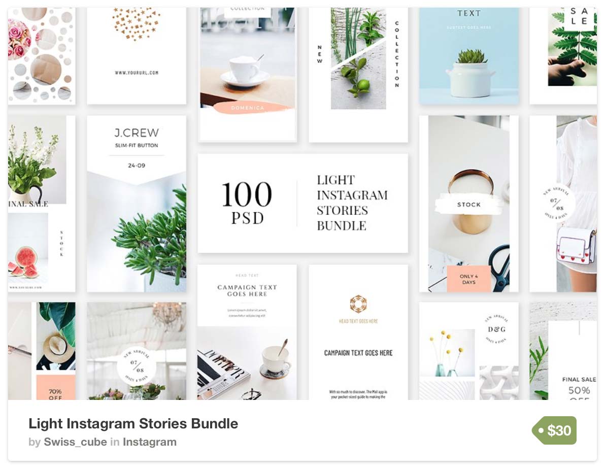 Light & Bright Instagram Stories Template