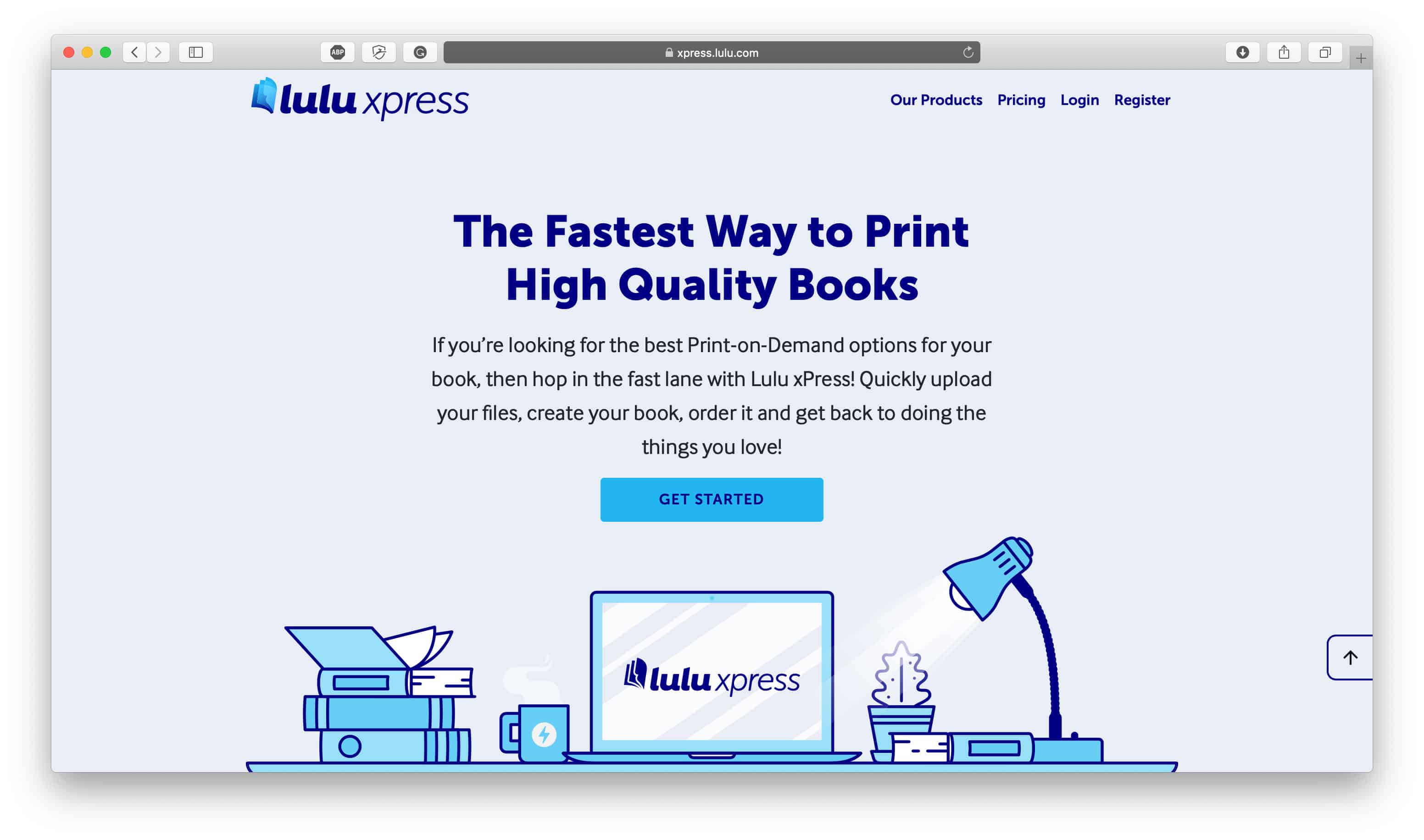 Lulu xPress Homepage