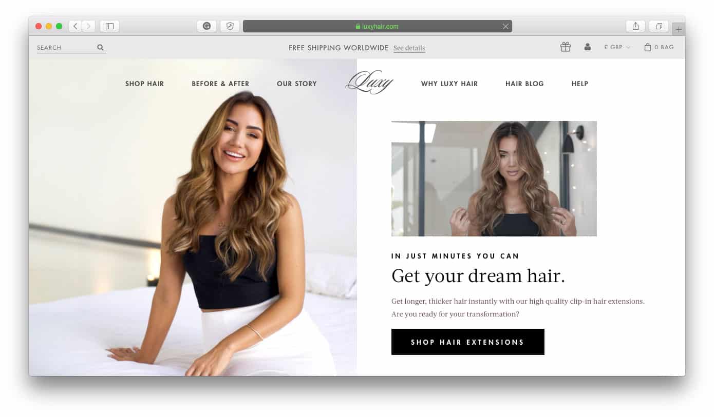 Luxy Hair Shopify Stores