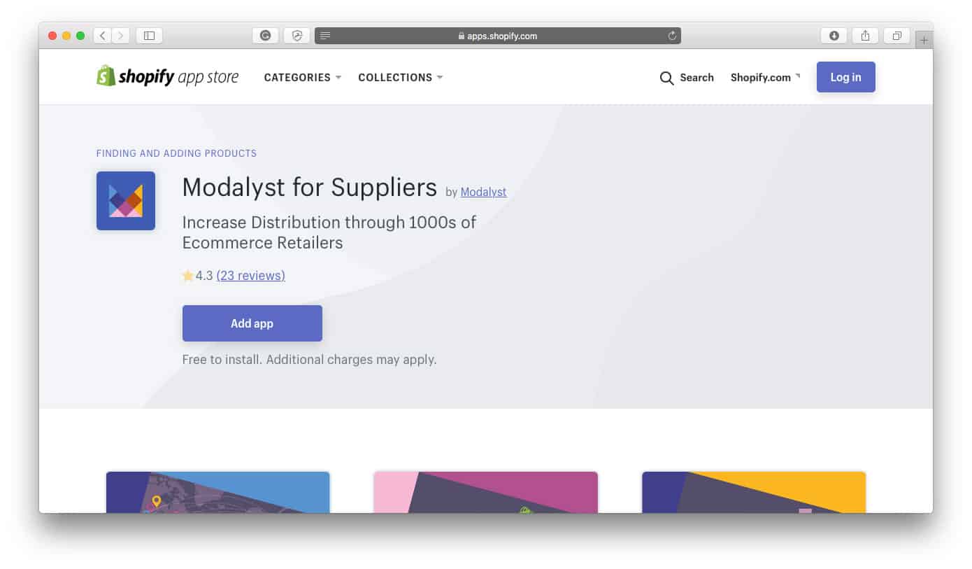 Modalyst Best Shopify Dropshipping Apps