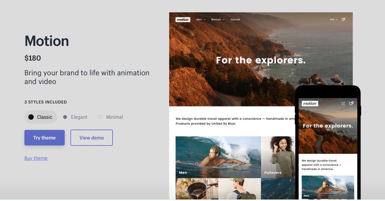 Motion Shopify Theme