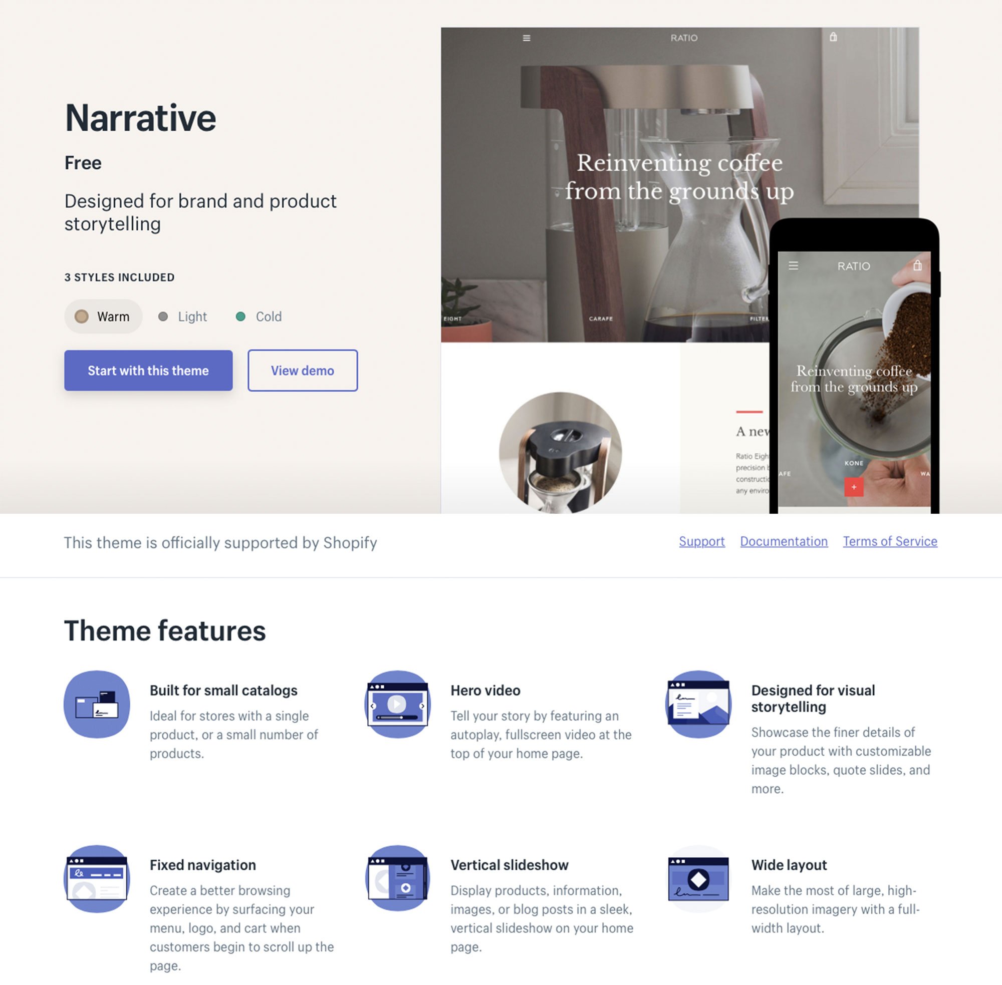 Narrative Shopify Theme