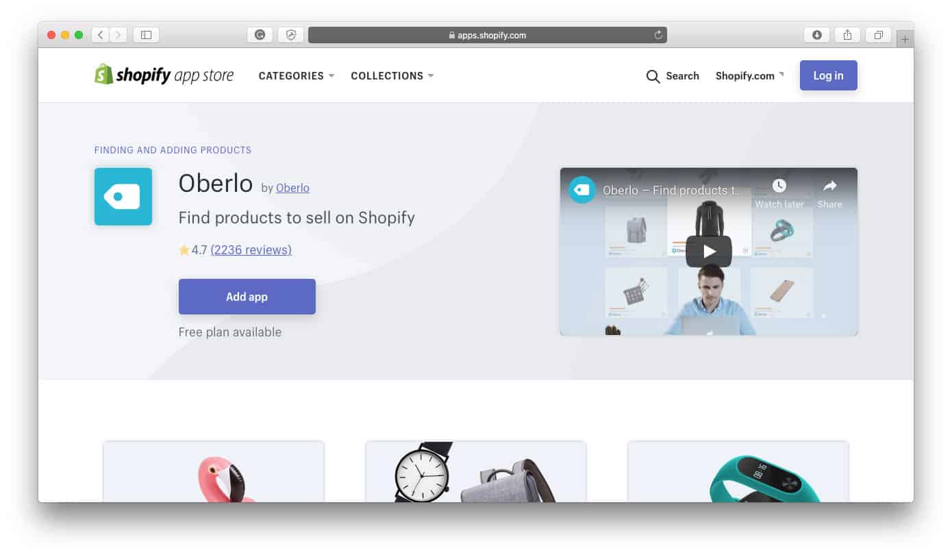 Oberlo Best Shopify Dropshipping Apps