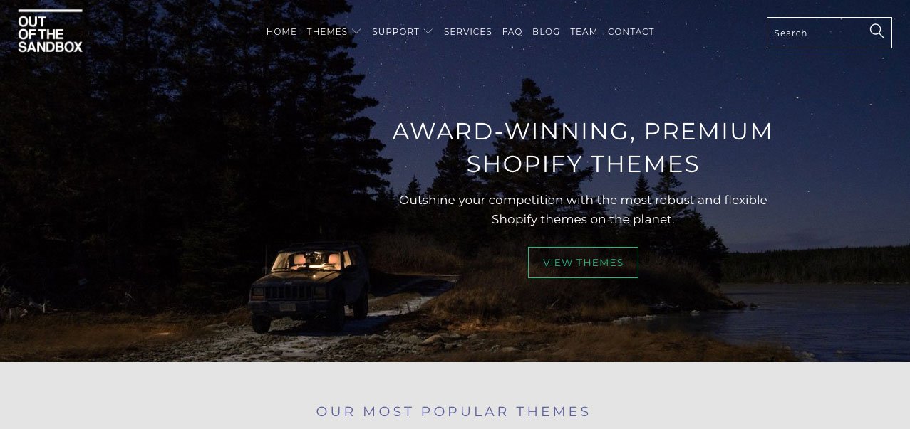 Out of the Sandbox Shopify Themes