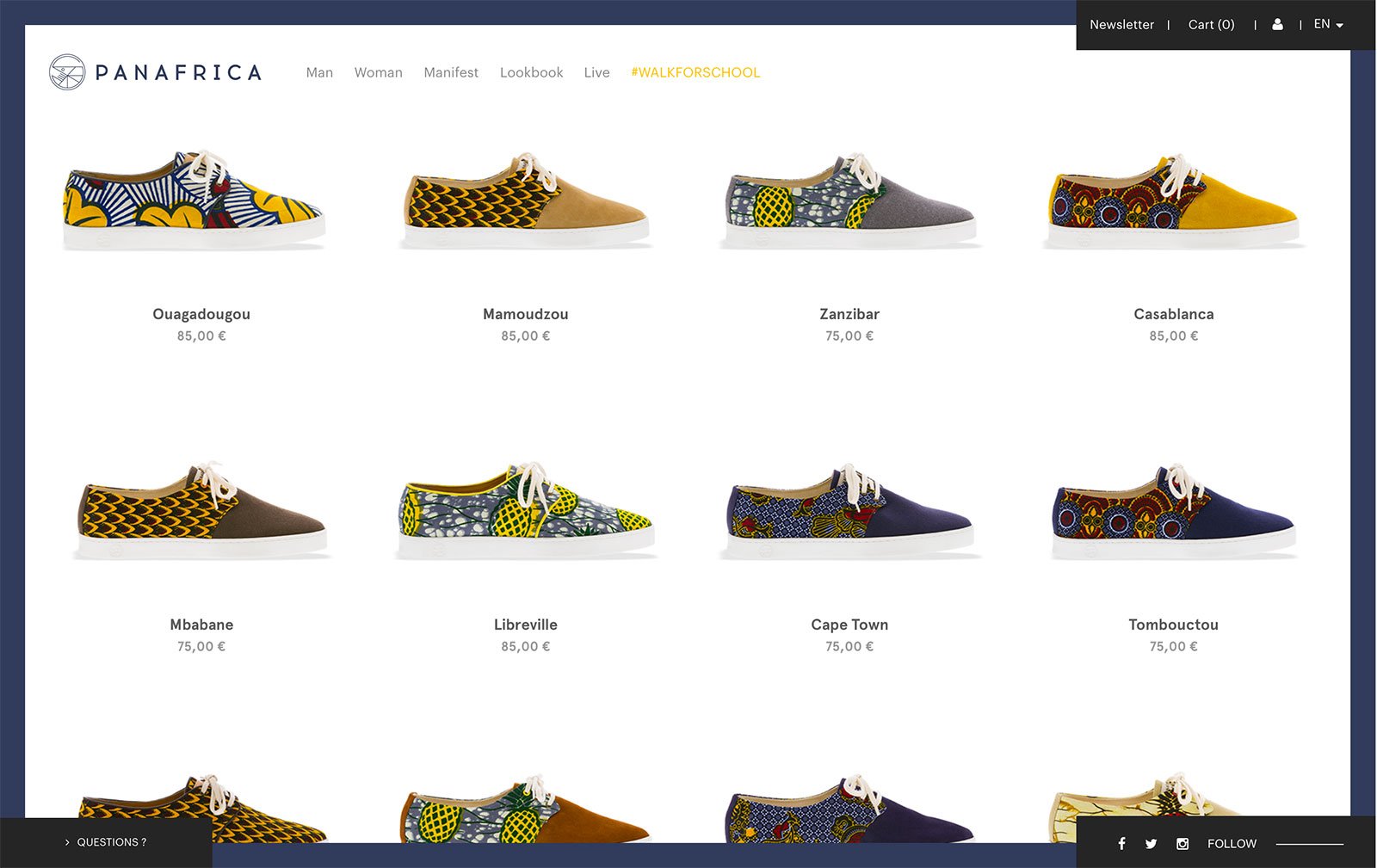 PanAfrica Ecommerce Website Design