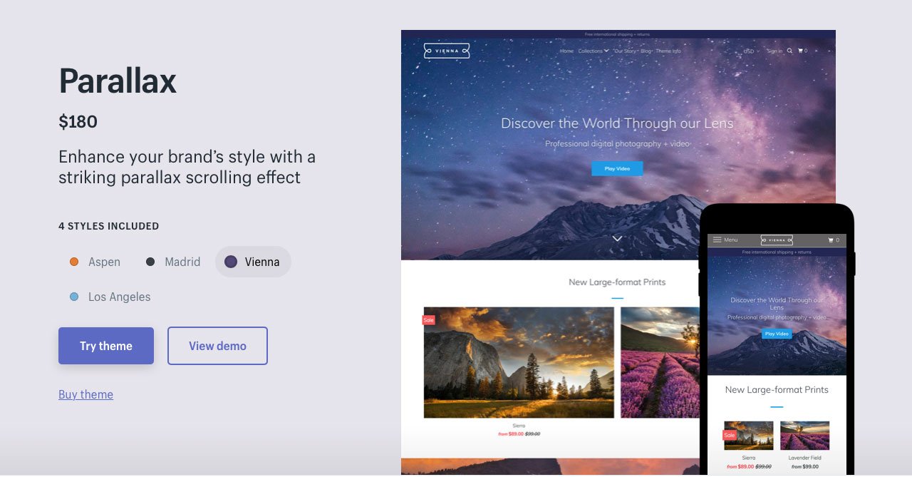 Parallax Shopify Theme