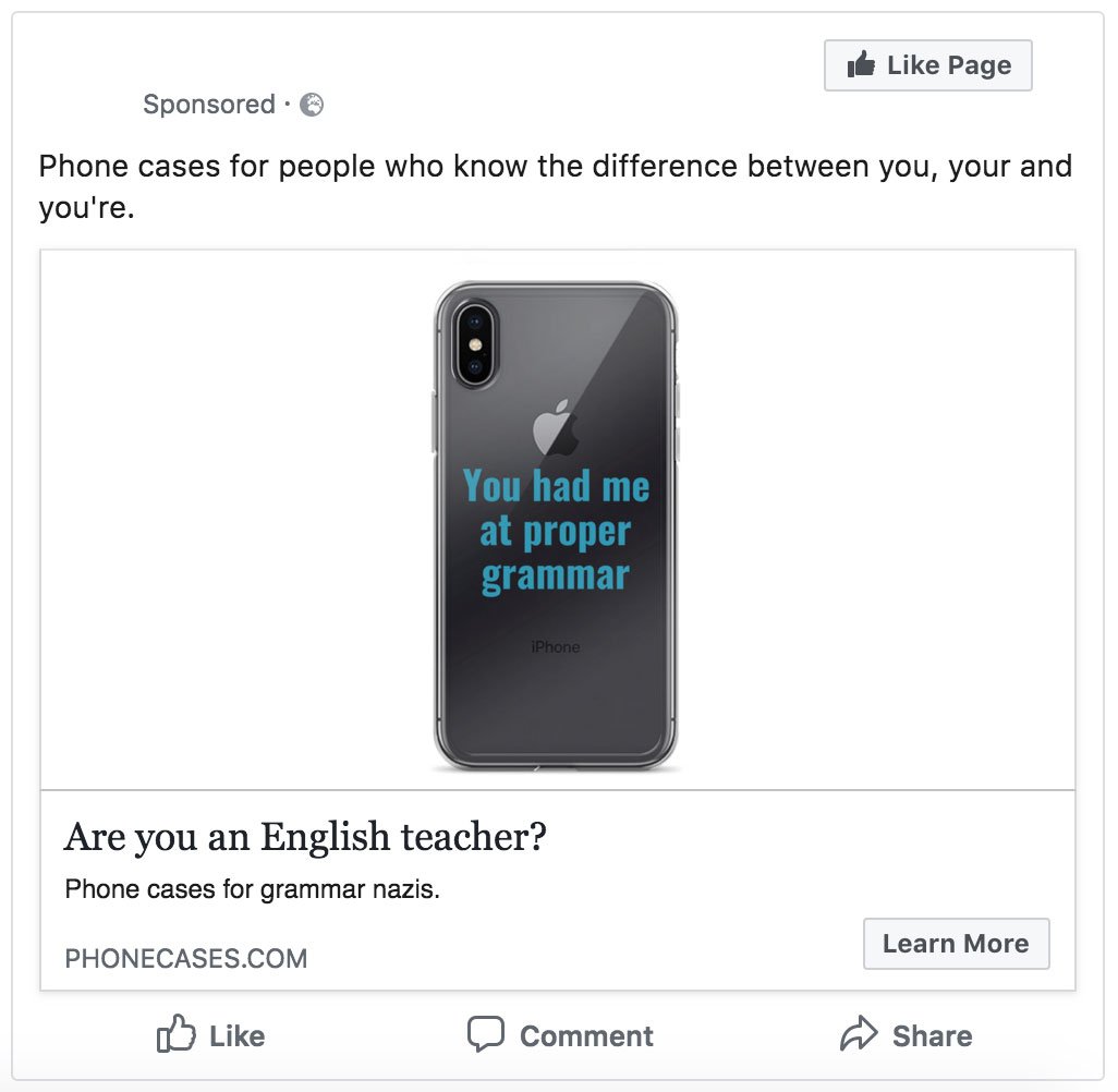 Phone Case Business Facebook Ad