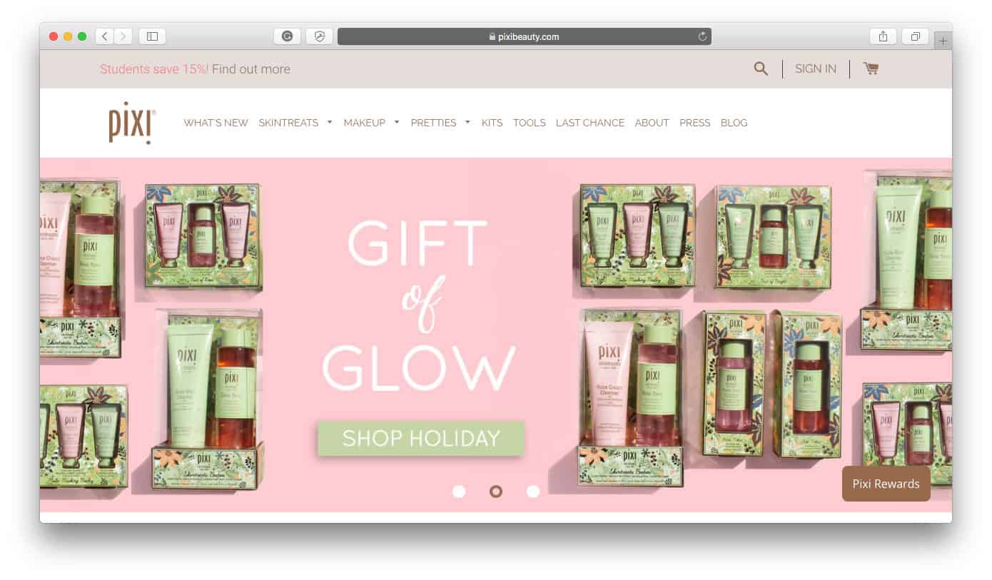 Pixi Beauty Top Shopify Stores