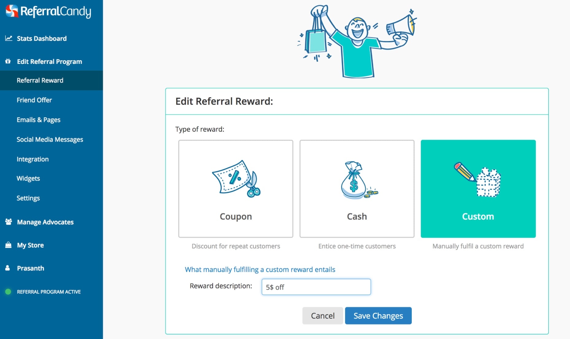 ReferralCandy Dashboard