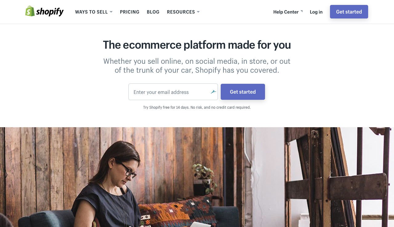 Shopify Homepage