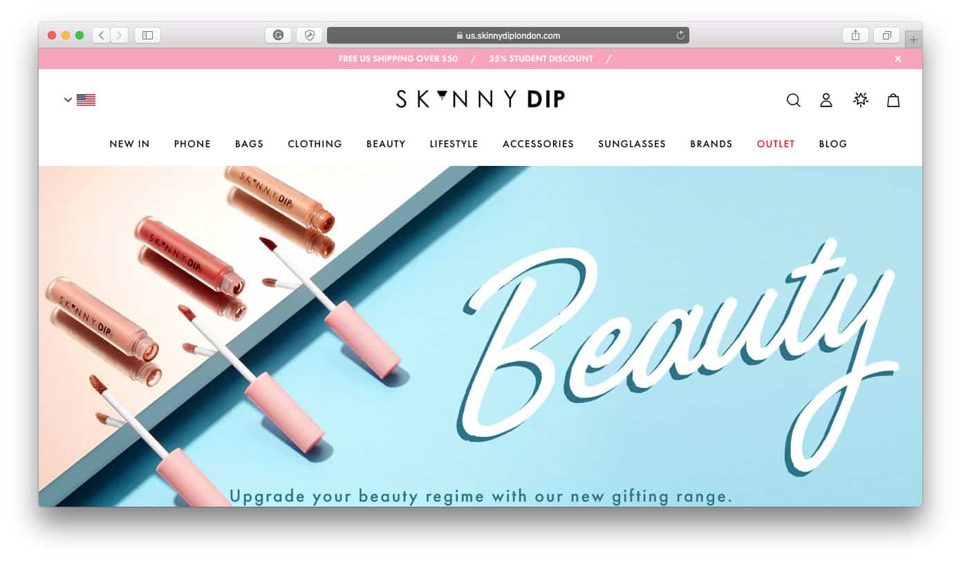 Skinnydip London Shopify Stores