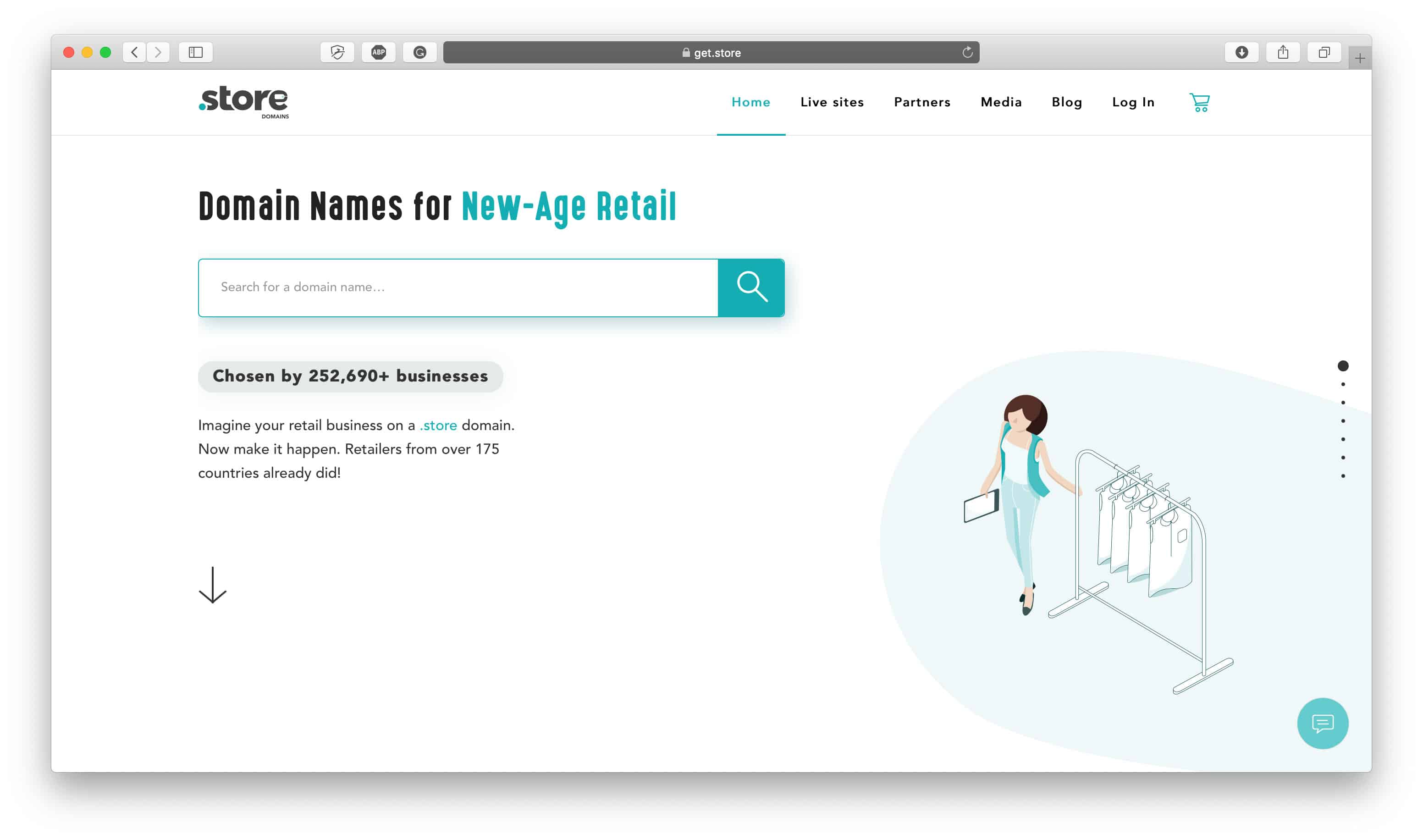 Store Domains Homepage