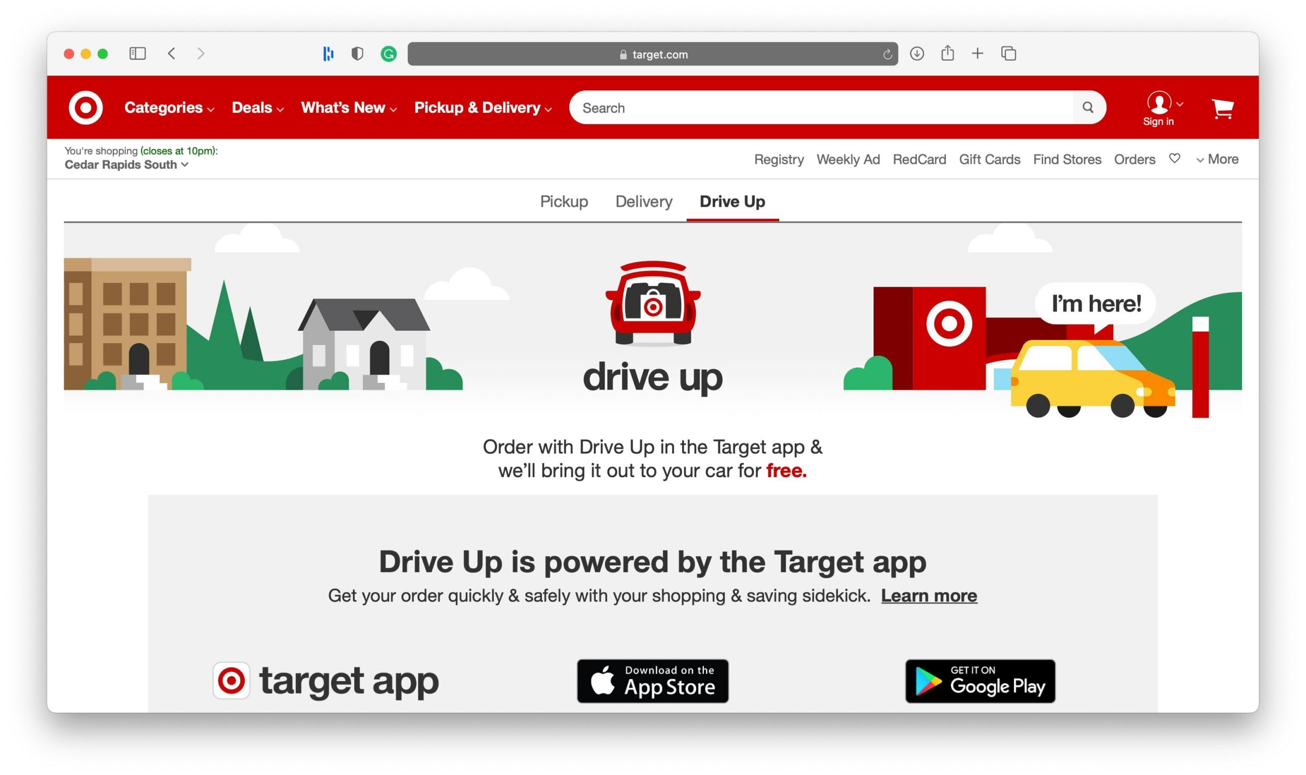 Target Drive Up Click and Collect Strategy