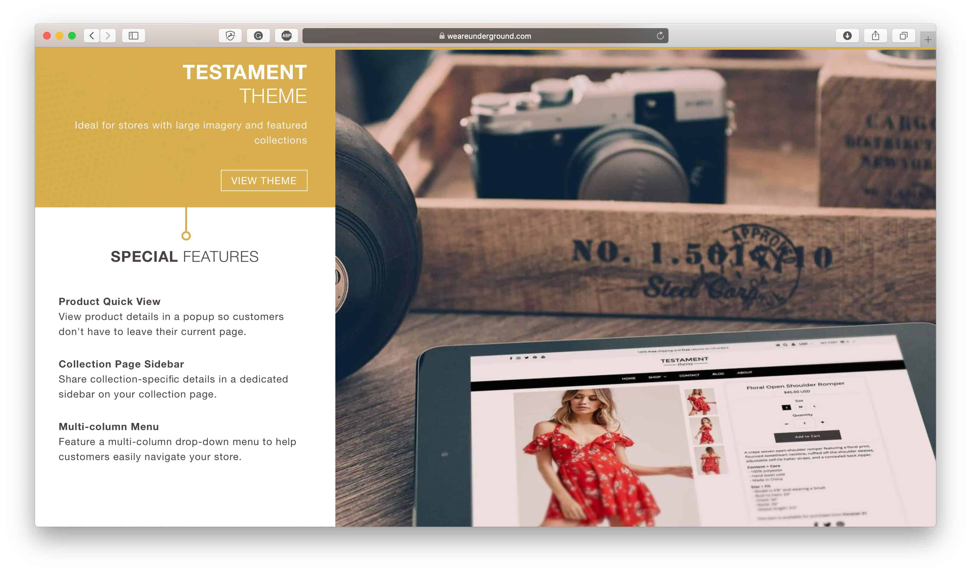 Testament Shopify Theme