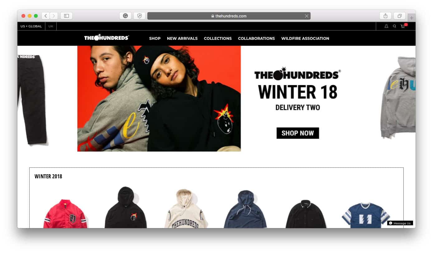 The Hundreds Shopify Store