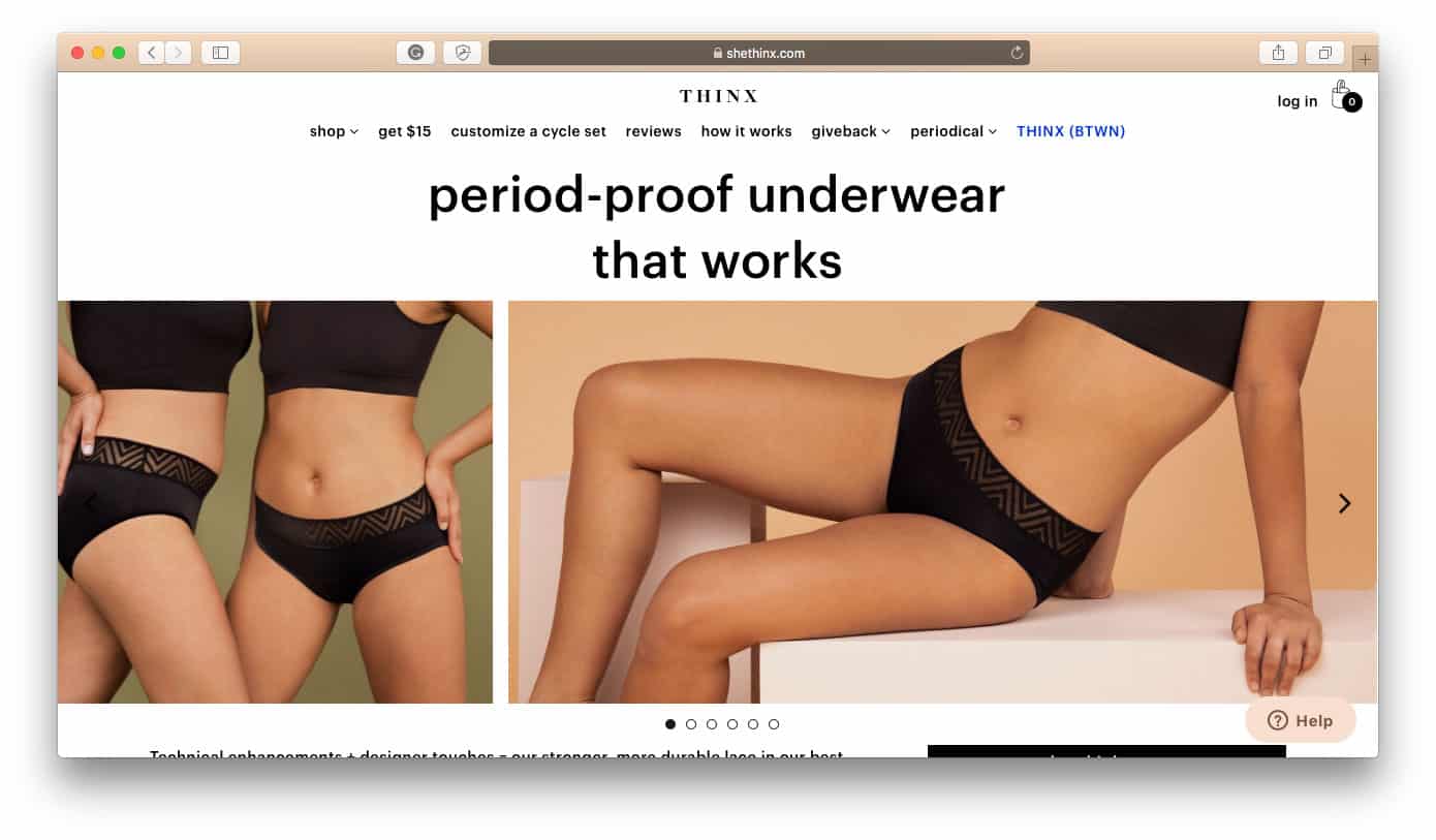 Thinx Top Shopify Stores