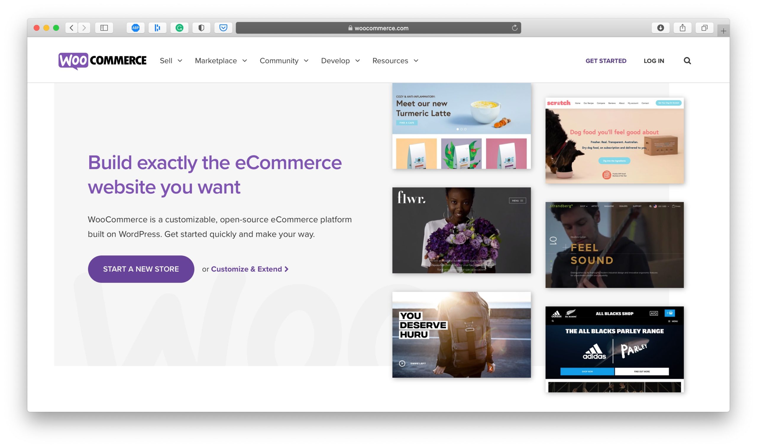 WooCommerce Ecommerce Platform Homepage