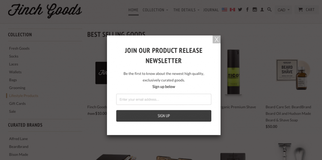 Newsletter Popup Ecommerce